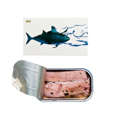 Gepekelde tonijnfilets in biologische tijm en citroen